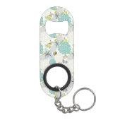 Floral achtergrond 5 mini flessenopener (Achterkant)