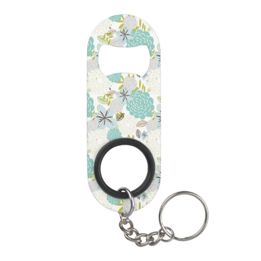 Floral achtergrond 5 mini flessenopener (Achterkant)