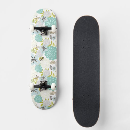 Floral achtergrond 5 skateboard (Voorkant)