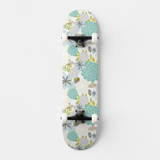 Floral achtergrond 5 skateboard (Voorkant)