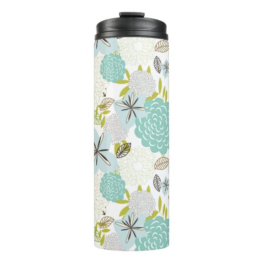 Floral achtergrond 5 thermosbeker (Voorkant)