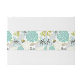 Floral achtergrond 5 uitnodigingen wikkel (Achterkant Voorbeeld)