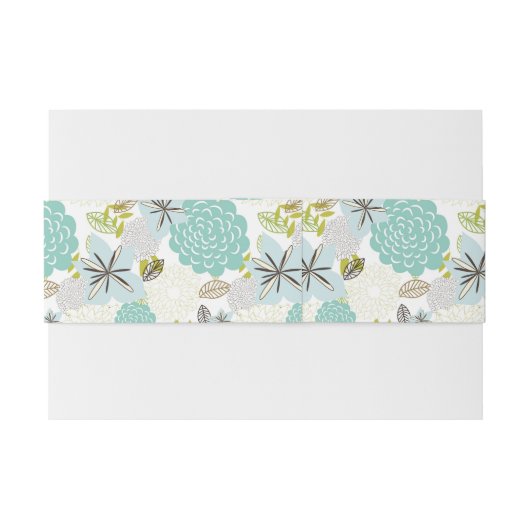 Floral achtergrond 5 uitnodigingen wikkel (Achterkant Voorbeeld)