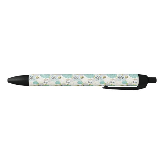 Floral achtergrond 5 zwarte inkt pen (Bodem)