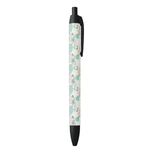 Floral achtergrond 5 zwarte inkt pen (Achterkant (Verticaal))
