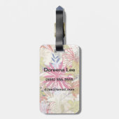 Floral achtergrond 6 bagagelabel (Achterkant verticaal)