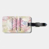 Floral achtergrond 6 bagagelabel (Achterkant horizontaal)