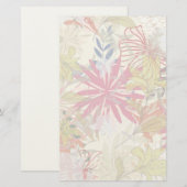 Floral achtergrond 6 briefpapier (Voorkant / Achterkant)