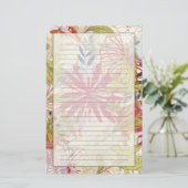 Floral achtergrond 6 briefpapier (Staand voorkant)