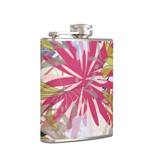 Floral achtergrond 6 heupfles (Rechts)