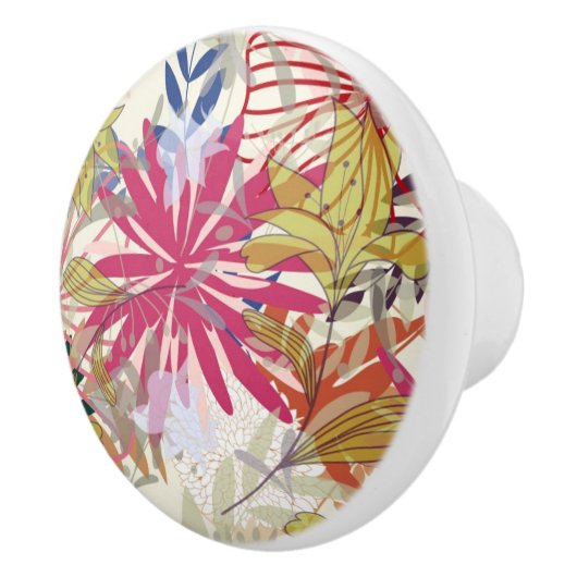 Floral achtergrond 6 keramische knop (Rechts)