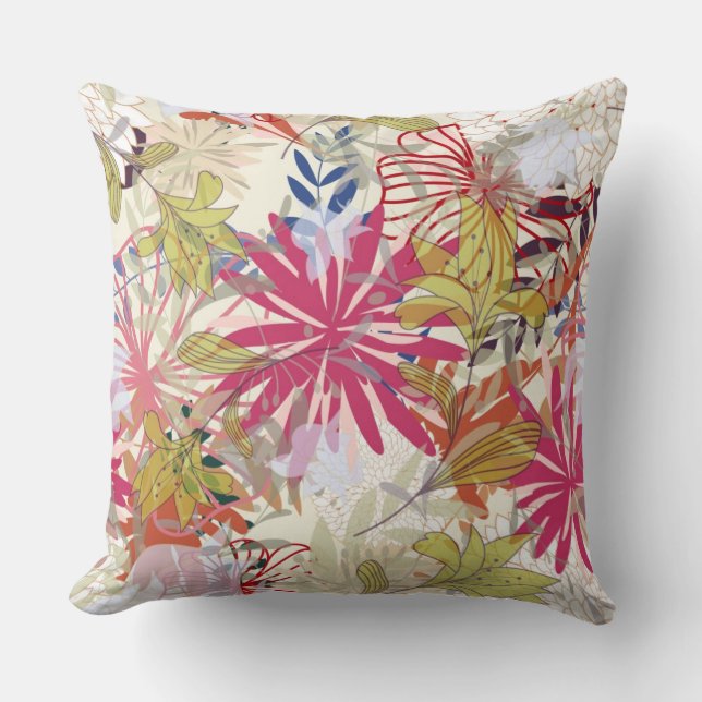 Floral achtergrond 6 kussen (Voorkant)