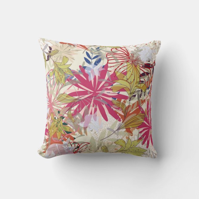 Floral achtergrond 6 kussen (Voorkant)