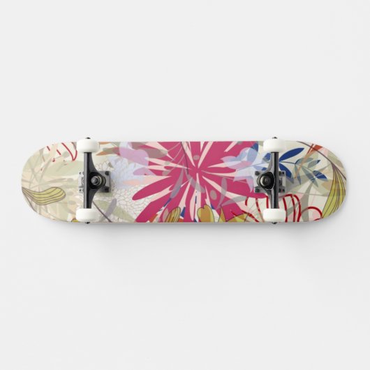 Floral achtergrond 6 persoonlijk skateboard (Horizontaal)
