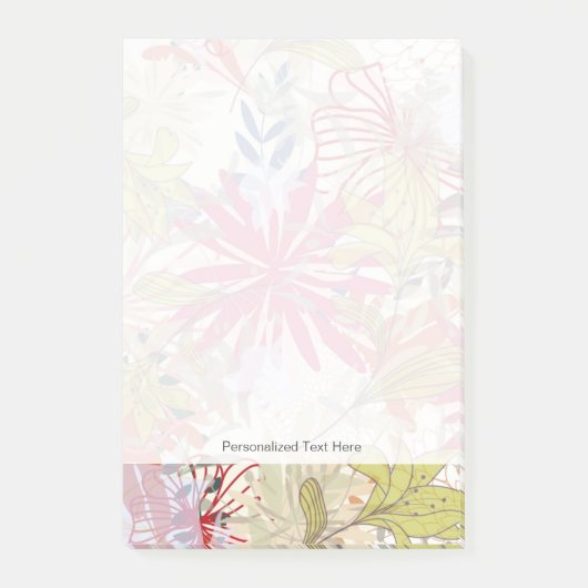 Floral achtergrond 6 post-it® notes (Voorkant)