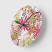Floral achtergrond 6 ronde klok (Hoek)