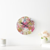 Floral achtergrond 6 ronde klok (Huis)
