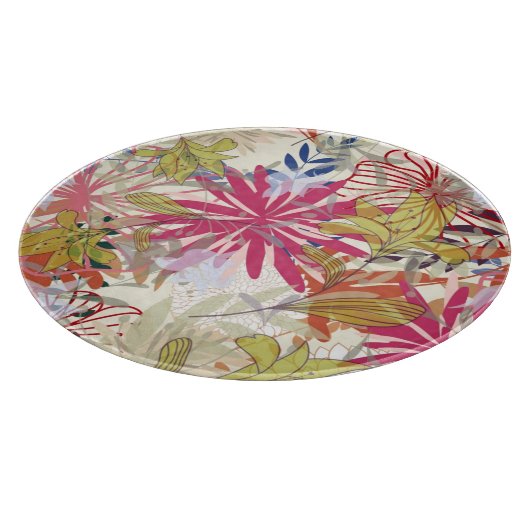 Floral achtergrond 6 snijplank (Hoek)