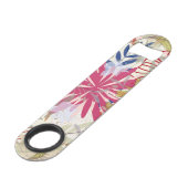Floral achtergrond 6 speed flessenopener (Voorkant Gekanteld)