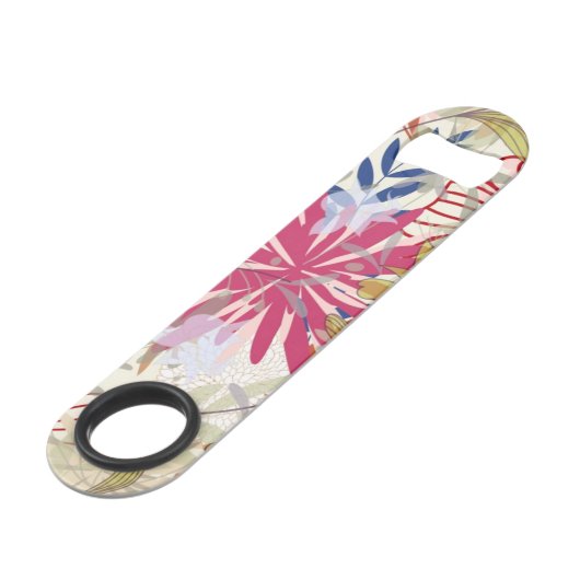 Floral achtergrond 6 speed flessenopener (Voorkant Gekanteld)