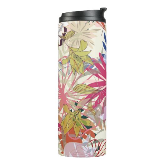 Floral achtergrond 6 thermosbeker (Gedraaid links)