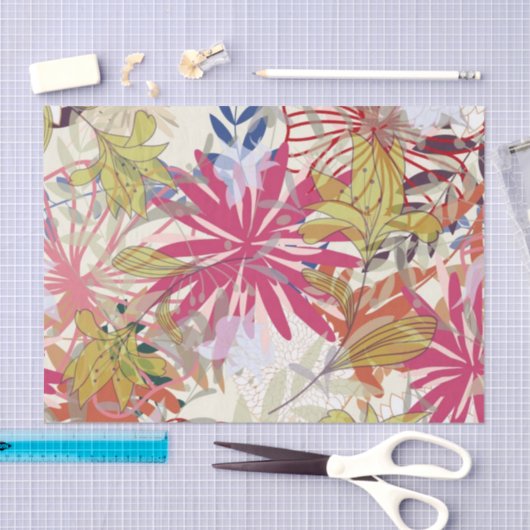 Floral achtergrond 6 tissuepapier (Craft)