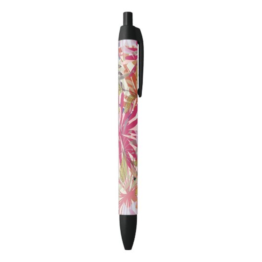 Floral achtergrond 6 zwarte inkt pen (Achterkant (Verticaal))