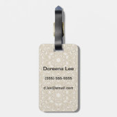 Floral  achtergrond bagagelabel (Achterkant verticaal)