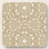 Floral  achtergrond bier onderzetter (Voorkant)