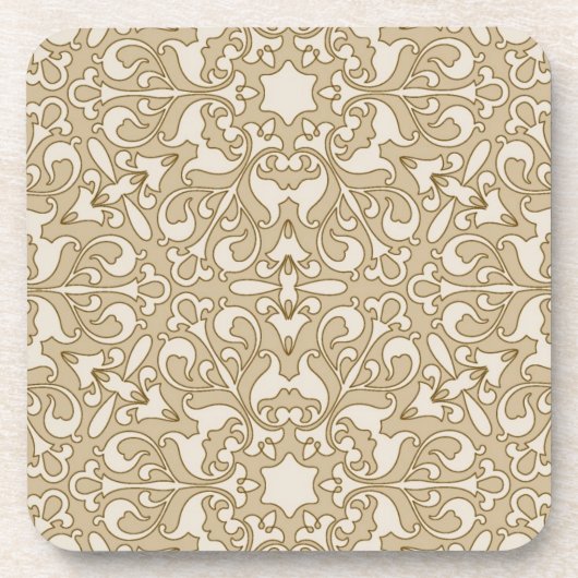 Floral  achtergrond bier onderzetter (Voorkant)