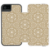 Floral achtergrond incipio iPhone portemonnee hoesje (Agenda Open)