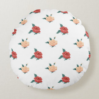 Floral achtergrond met bloesems roos rond kussen