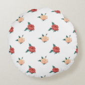 Floral achtergrond met bloesems roos rond kussen (Achterkant)