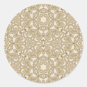 Floral achtergrond ronde sticker