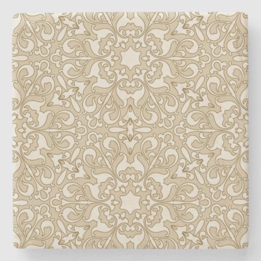 Floral  achtergrond stenen onderzetter (Voorkant)