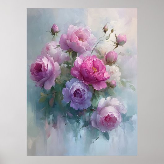Floral Acryl Wall Art Print (Voorkant)