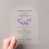 Floral Acrylic Arch Wedding Invitation Suite Acryl Uitnodigingen (Insitu (Draagbaar))