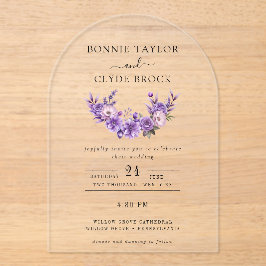 Floral Acrylic Arch Wedding Invitation Suite Acryl Uitnodigingen