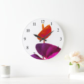 Floral Acrylic Wall Clock Grote Klok (Huis)
