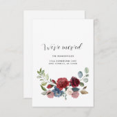 Floral Address Change Update Bewegende aankondigin (Voorkant / Achterkant)