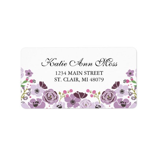 Floral Address Label | PAARSE (Voorkant)