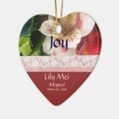 Floral Adoption Announcement Keepslag Keramisch Ornament (Links)
