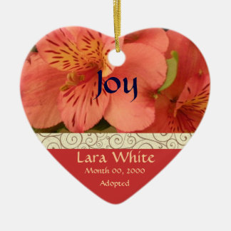 Floral Adoption Announcement Keepslag Keramisch Ornament