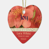 Floral Adoption Announcement Keepslag Keramisch Ornament (Links)