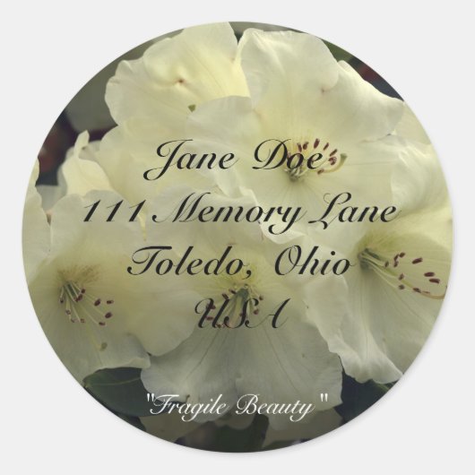 Floral Adres Stickers (Voorkant)