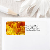 Floral Adresetiket Oranje Rhododendron Flowers Etiket (Insitu)