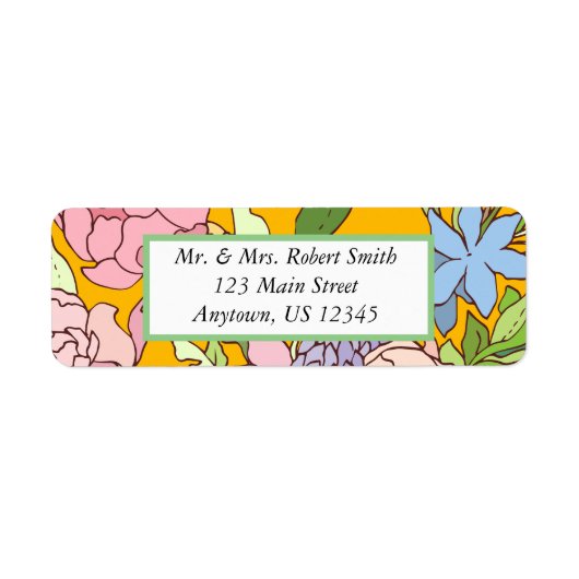 Floral Adresetiketten aanpassen personaliseren Etiket (Voorkant)
