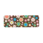 Floral-adreslabel Etiket (Voorkant)