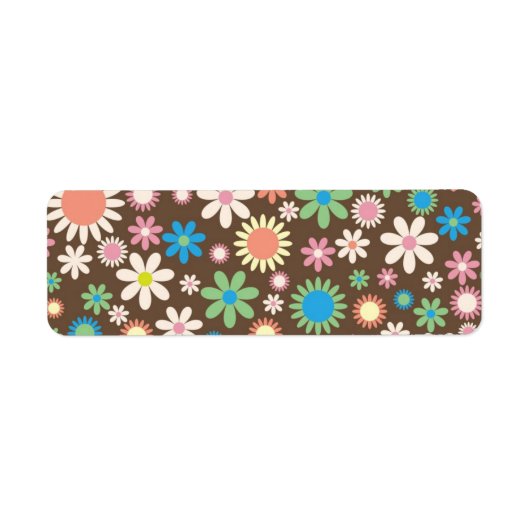 Floral-adreslabel Etiket (Voorkant)