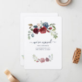 Floral adreswijziging Verhuisaankondiging Notitiekaartje (Voorkant / Achterkant in situ)